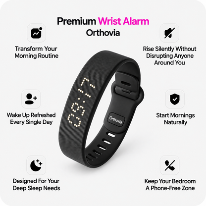 Onyx Vibration Alarm | Silent Wrist Wake Up for Heavy Sleepers