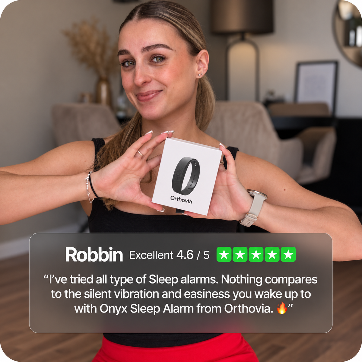 Onyx Vibration Alarm | Silent Wrist Wake Up for Heavy Sleepers