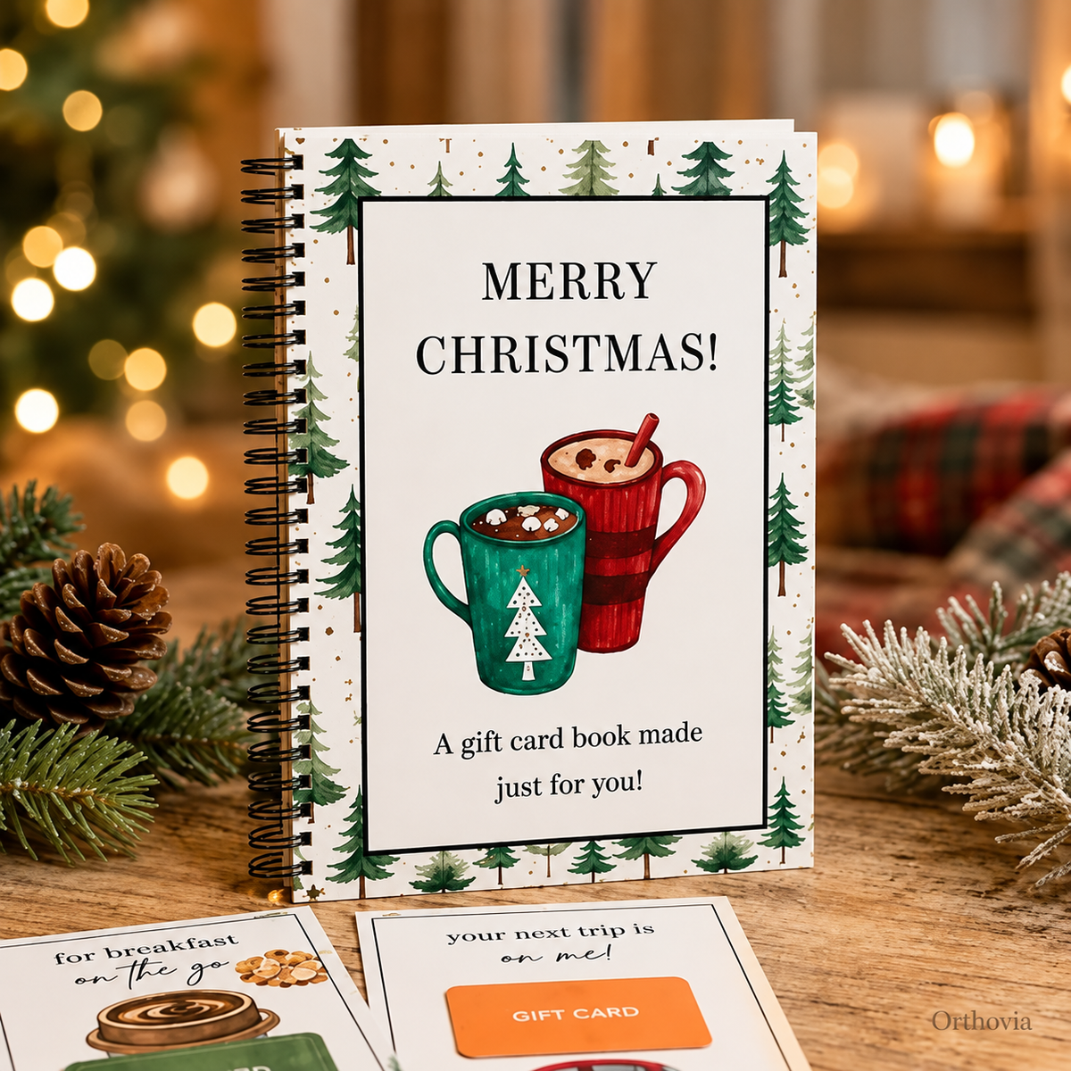 Christmas Gift Card Book with festive cover