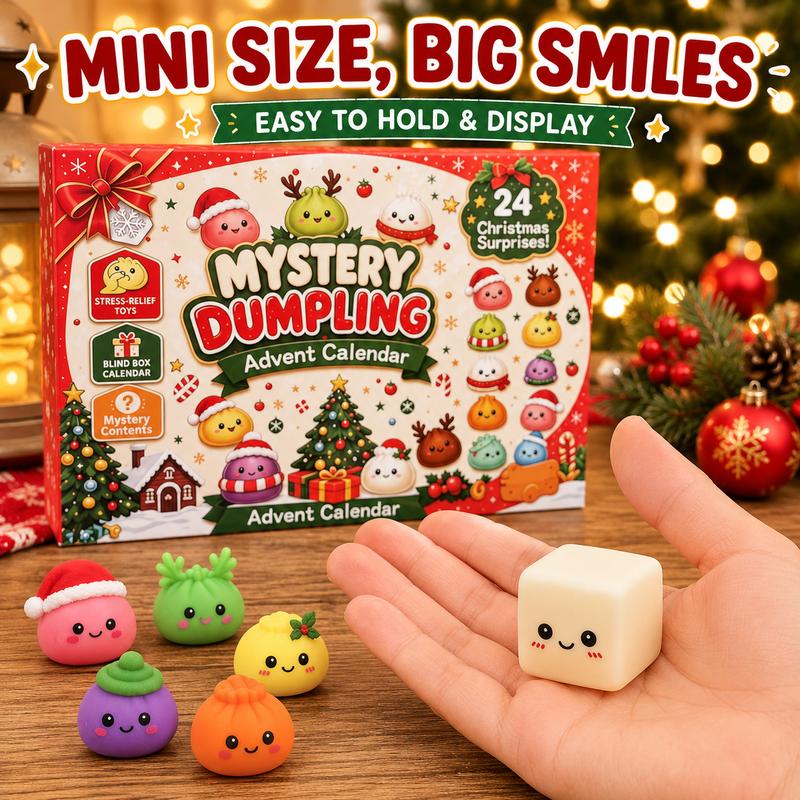 2026 Glitter Dumpling Squishy Advent Calendar — 24 Days Countdown for Kids