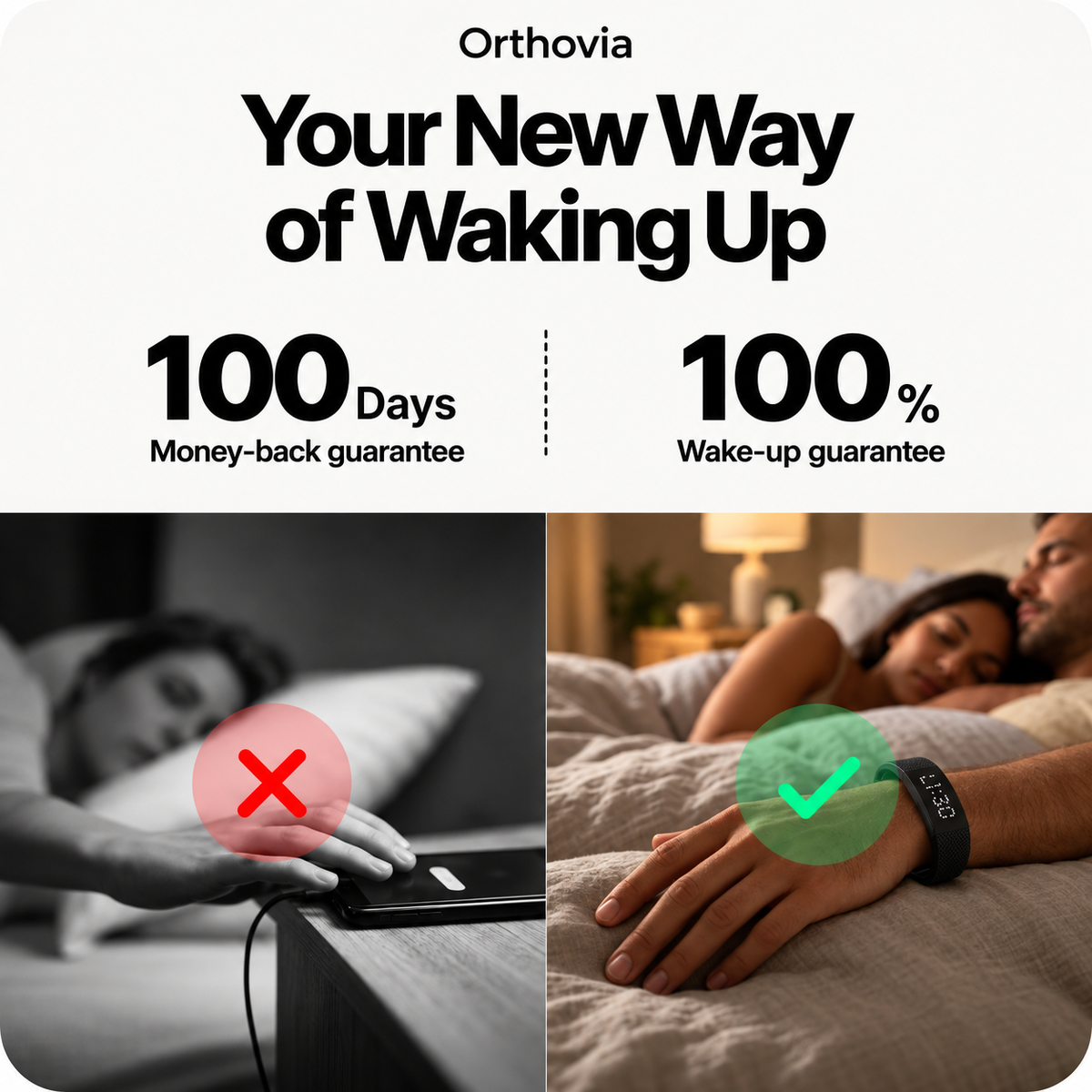 Onyx Vibration Alarm | Silent Wrist Wake Up for Heavy Sleepers