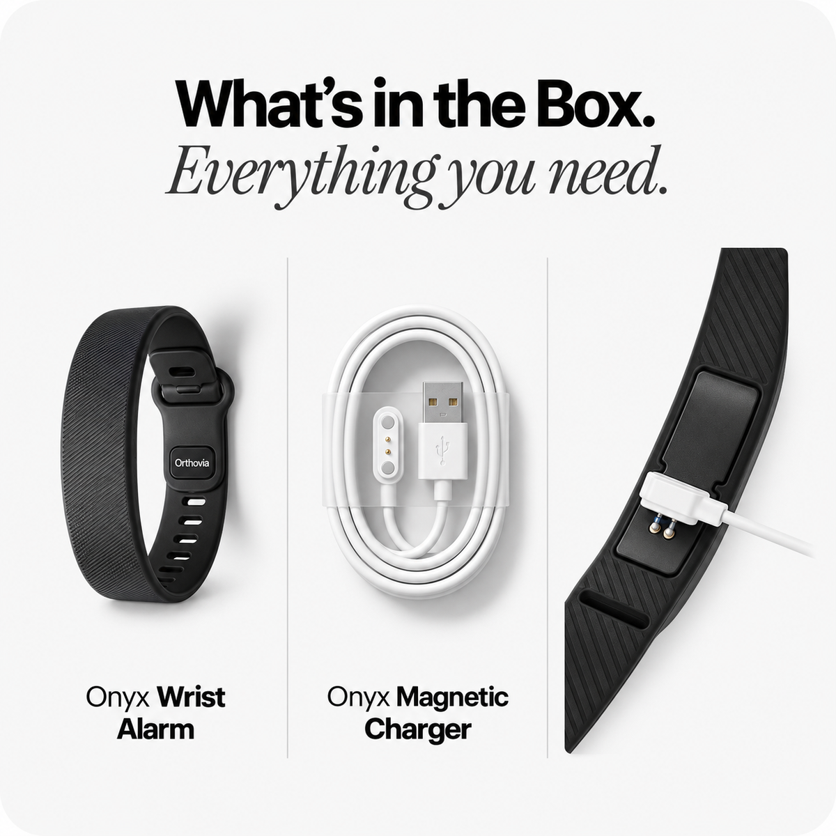 Onyx Vibration Alarm | Silent Wrist Wake Up for Heavy Sleepers